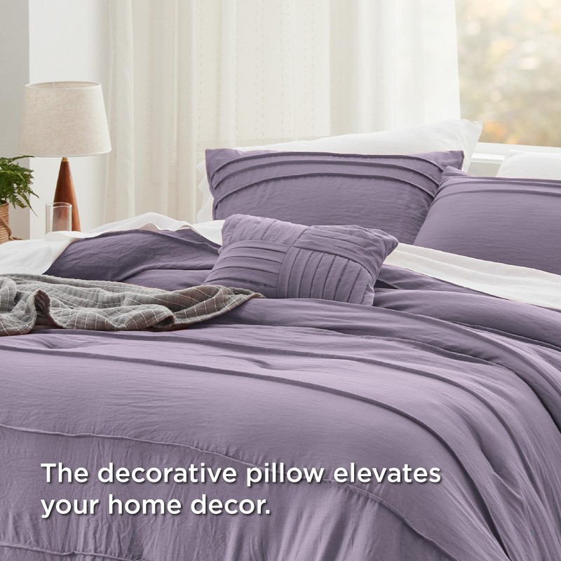 Bedsure Purple King Size Comforter Set - 4 Pieces Pinch