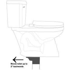 Plastic Oddities Offset Toilet Flange (POF100), Repairs Toilet Too Close/Too Far from Wall/Vanity, Fits over 3"/Inside 4" PVC Pipe, Made in USA