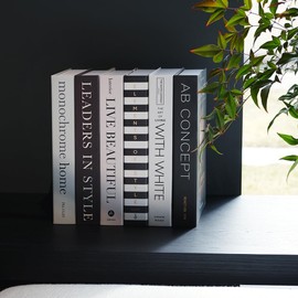 YLYKJDG Folding Decorative Books for Home Decor Set of 6 Coffee Table Books, Black and White Desk Shelf Decor,Faux/Fake Books for Decoration Office Bookshelf Decor Home Décor Accents
