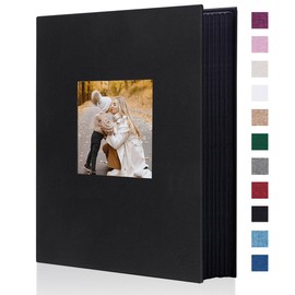 Miaikoe Photo Album 4 x 6 inch 300 Linen Album Slip in for Family Wedding Anniversary Album, Book Holds 300 Horizontal 4 x 6 inch Photos, Black