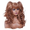 Rugelyss Long Wavy Light Brown Pigtail Wigs for Women with