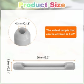 HARFINGTON 5pair Silicone Eyeglass Temple Tips Sleeve Retainer Anti-Slip Eyewear Retainers Elastic Comfort Glasses Ear Grips for Daily Wear Glasses Sunglasses Reading Eyeglasses, Grey