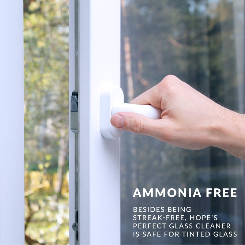 HOPE'S Perfect Glass Cleaner, Streak-Free, Ammonia-Free Window, Mirror, Screen, and