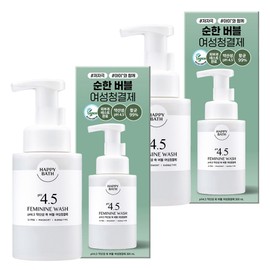 Happy Bath PH 4.5 Mildly Acidic Mugwort Bubble Feminine Cleanser, 300ml, 2 Pieces / 해피바스 피에이치4.5 약산성 쑥버블 여성청결제, 300ml, 2개