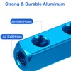 PATIKIL Air Manifold, 2 Way 5 Port PT 1/4" Aluminum