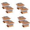 8 Pack Solar Powered Copper Outdoor Garden Deck Patio Fence