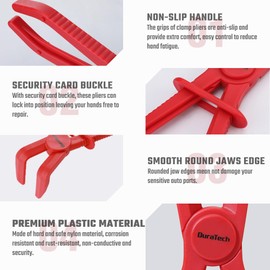 DURATECH 3-Piece Hose Pinch Clamp Pliers, 90 Angled Hose Pinch Off Pliers