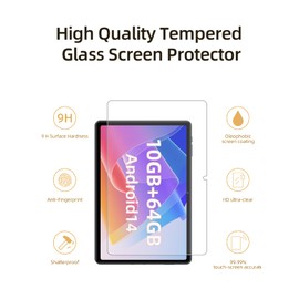 Screen Protector for COLORROOM C3 Android 14 Tablet 10.1 inch 2024,Tempered Glass Film Anti-Scratch High Touch Sensitivity,2 Pack.