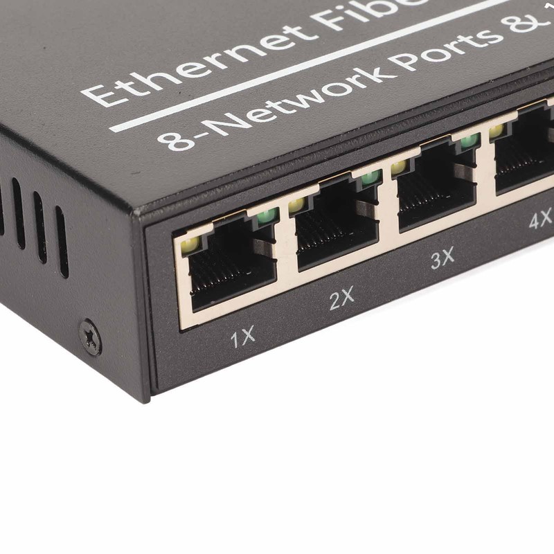 Fiber Ethernet Media Converter 1 Optical Port 8 Electrical Port