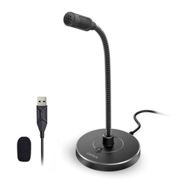 CMTECK CMTECK USB Computer Microphone G009, Noise-Cancelling Recording Desktop Mic for PC/Laptop for Online Chatting, Home Studio, Podcasting, Gaming, Skype, YouTube with Mute Function(Windows/Mac)
