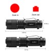 AuKvi High Power Red Light Flashlight,Mini Red Flashlight,Single Mode Red