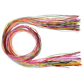 LILAJ Fashion Scooby String Colourful Pack – Elastic Translucent Lacing - for DIY Jewellery Making Necklace Keychains Bracelets Shoelaces Craft Decoration Projects Pack of 40