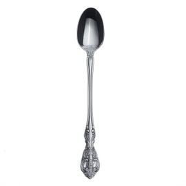 Oneida Silverware Set, Michelangelo Fine Flatware Tall Drink Spoon, Service For 1, Dishwasher Safe, 18/10 Stainless Steel, Mirror Finish, Home and Kitchen Utensils, Long Drink Spoon (Silver, 1 Piece)
