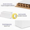 SPEPLA Shipping Boxes 10x7x5 Set of 40, White Corrugated Cardboard