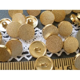 12 Buttons eLAET Matte Gold Color Textured Metal Flat Front Shank Buttons 1/2" (13MM 20L) Steampunk mod Cosplay Costume Crafts