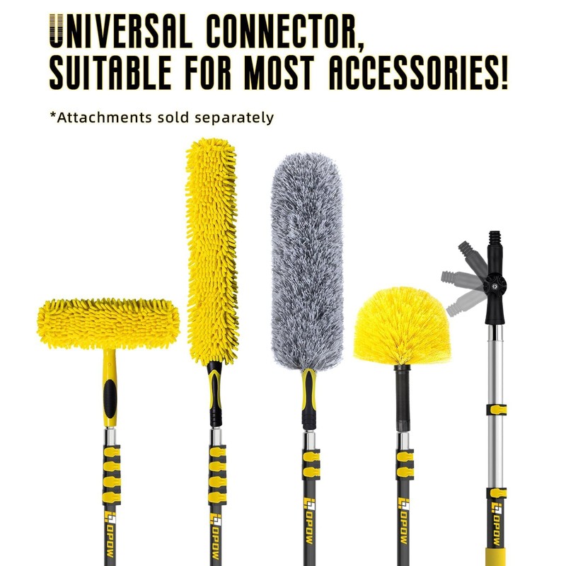 Cobweb Duster Head Brush, Screw on Spider Web Duster Brush