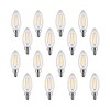 LUXON 2W LED Torpedo Light Bulb for Chandelier, Sconce, and