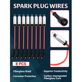 Square Ignition Coil 8 Platinum Spark Plug and Wire Set Compatible with Avalanche Savana 1500 2500 3500 Sierra H2 4.8L 5.3L 6.0L for UF271 748EE 41962