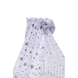 Amilian Baldachin für Babybett - Betthimmel für Baby Zimmer, Stubenwagen, Babywiege, Kinderbett, Deko, Bettvorhang Vollstoffhimmel