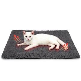 Self Warming Cat Bed Self Heating Cat & Dog Pad - Waterproof Heated Thermal Mat, Non-Slip, Washable for Senior Pets, Kittens, Dogs, Indoor/Outdoor Use, Non-Electric (Dark Grey, 28.8" X 18.9")