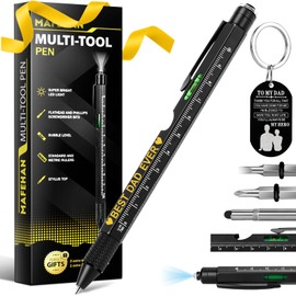 Father’s Day Gifts for Dad – 9-in-1 Multi-Tool Pen with Engraved Keychain, Unique Dad Gifts from Daughter Son Wife – Birthday Gift for Men Who Have Everything, Handy Gadgets for Husband & Grandpa