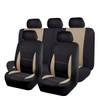 Flying Banner Car Seat Covers Set Beige Tan Front Seats