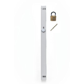 Guardianite File Cabinet Locking Bar. Fits 2 Drawer File Cabinets. Includes Padlock and Cobalt Drill Bit. (Gray)