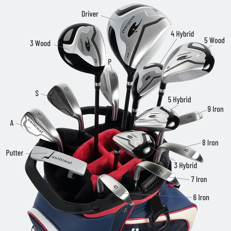 uniHimal 14-Way Golf Cart Bag with Full Length Padded Divider