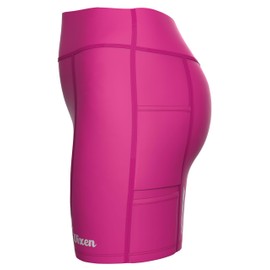 Wixen Women Triathlon Shorts Quick Dry Performance Triathlon Shorts for Women - 6 Inch Bike,Run & Swim 2 Pockets Pink_s