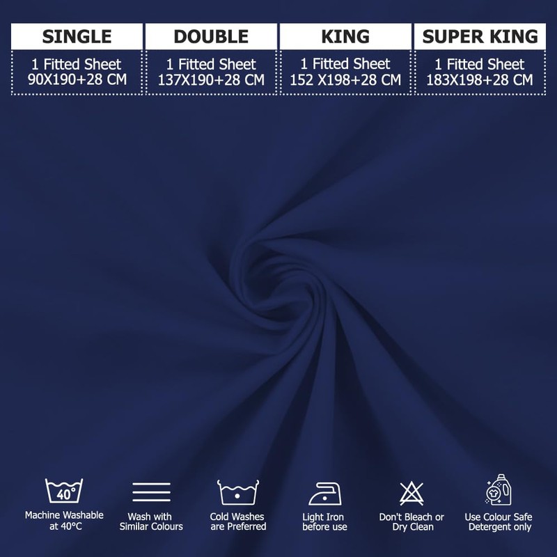 MistyMorning Fitted Sheet, Soft & Premium quality Bedding & Linen,