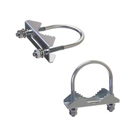 Aimeboost 2 PCS Stainless Steel Antenna Mount Clamp U-Bolt Mounting Hardware（All nuts and gaskets are made of stainless steel）Antenna Mast Clamp V Jaw Bracket Accessories For Outside Home Antenna