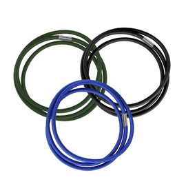 3 Pack Trash Can Bands Elastic Rubber Bands for Garbage Bags - Durable Fit for 30-64 Gallon Cans, Waste Bins, Litter Box (Multicolor, Medium)