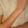 AGRULE Diamond Tennis Bracelet Women's 14K White Gold Plated Sterling