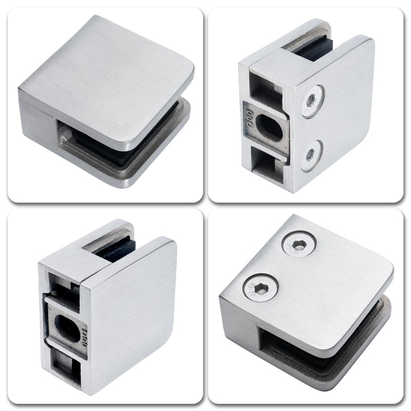 RYPRY Pack of 4 Flat Base Glass Clamps 4-10 mm