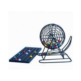 GAME Bingo Cage Set- Plastic Coated Cage With Master Board, Balls, And Cards