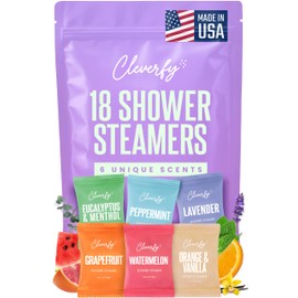 Cleverfy Shower Steamers Aromatherapy for Women and Men – Self-Care Shower Bombs for Stress Relief and Relaxation – 18 Tablets