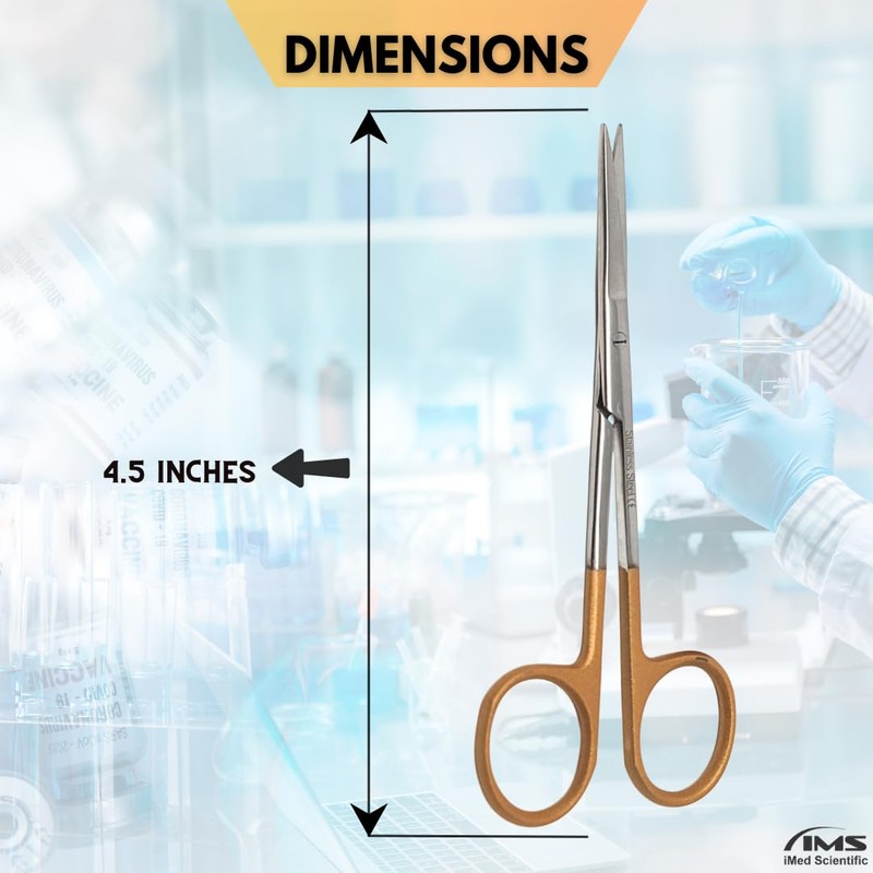 Multipurpose IRIS Micro Dissecting Precision Lab Scissors 4.5" Stainless Steel
