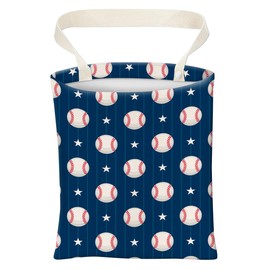 ABUIFDK Car Trash Can, Cute Car Trash Bag, Hanging Car Organizer and Storage Bag, Trash Bin for Car Accessories, Vehicle, Travelling, Camping Cute Blue Baseball