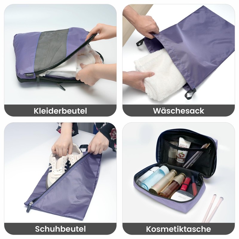 Carttiya Suitcase Organiser Compression Set, Packing Cube Set Compression Your