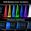 Seutgjie LED Digital Clock, Digital Desk Clock with RGB Light