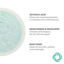 Serious Skincare Glycolic Retexturizing Cream with Balancing Blue Tansy - Smoother Skin - Glycolic Acid & Blue Tansy - Anti-Aging Facial Moisture Cream - (1 Pack) 1.7 oz.
