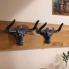 VINLUNM Cowboy Hat Rack for Wall, 2 Pack Cast Iron