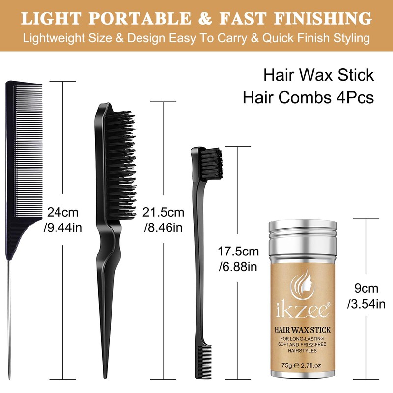 Hair Wax Stick, Wax Wigs Edge Control Slick, Non-Greasy Styling