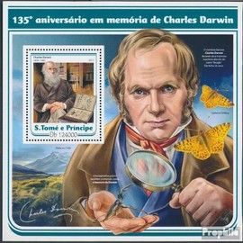 Sao TomE E PrincipE miniature sheet 1273 (complete. issue) unmounted mint/never hinged ** MNH 2017 Charles Darwin (Stamps for collectors) Butterflies