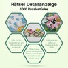 MISITU Puzzle 1000 Pieces for Adults - Colourful Flowers in