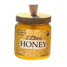 ZZBee 100% Forest Preserve Wild Flowers Natural Raw Honey Glass Jar  1 lb 7 oz
