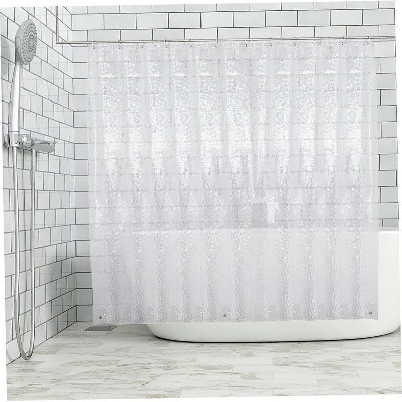 iplusmile 3D Pattern Shower Curtain Liner Waterproof Stand up Shower