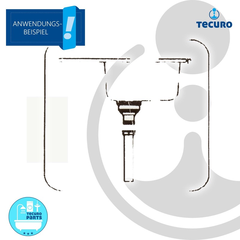 tecuro Immersion Pipe Adjustment Pipe for Connecting Sink Drain /