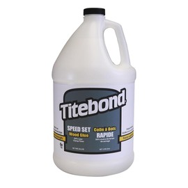 Titebond Speed Set Wood Glue 1 Gal. – Fast-Setting PVA Adhesive with 15-Minute Clamp Time, Strong Gap-Filling Bond, Heat-Resistant, Easy Water Cleanup – 4366