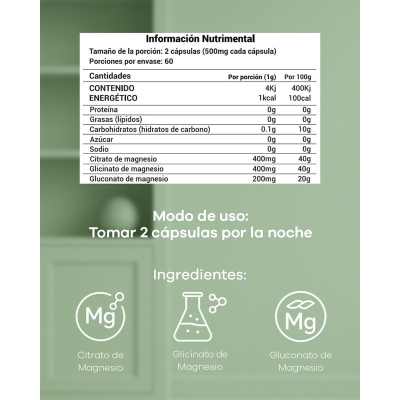 MGICMAG | Magnesio | 120 Cápsula Fitlife - 2 Meses